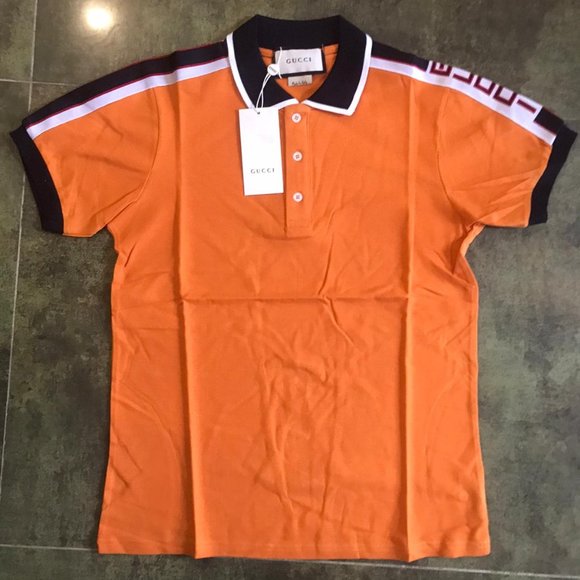 orange gucci polo